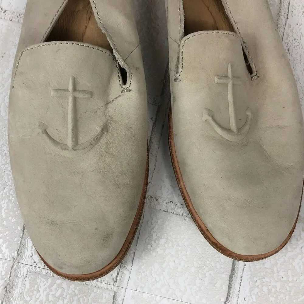 SPERRY Women's Ivory / Off White Anchor Leather Slip On Shoe sz 5.5 STS83414 - Picture 2 of 6